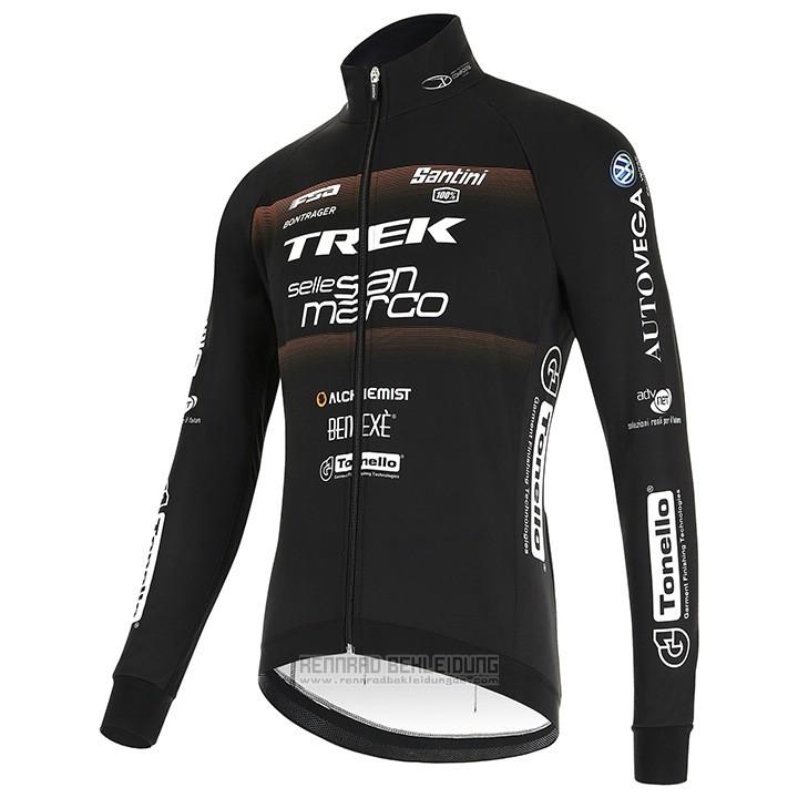 2018 Fahrradbekleidung Trek Selle San Marco Shwarz Trikot Langarm und Tragerhose